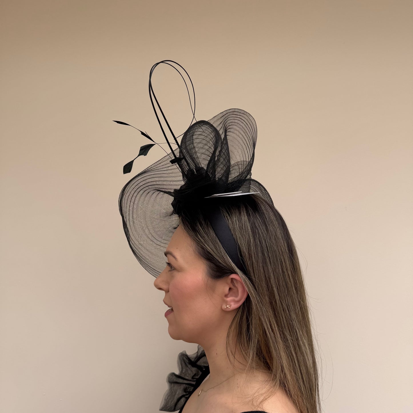 J Bees JB26/114 Black Mesh Fascinator