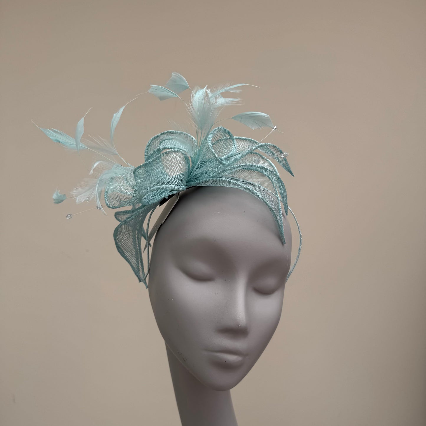 J Bees JB23/318 Aqua Blue Fascinator