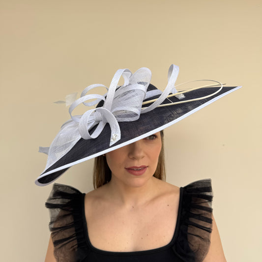 J Bees JB26/131 Navy Blue & White Hatinator with bead embellishment