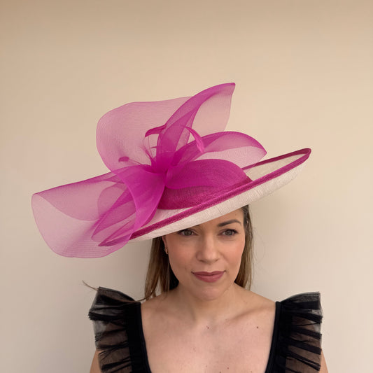 J Bees JB26/128 Ivory and Magenta Pink Hatinator