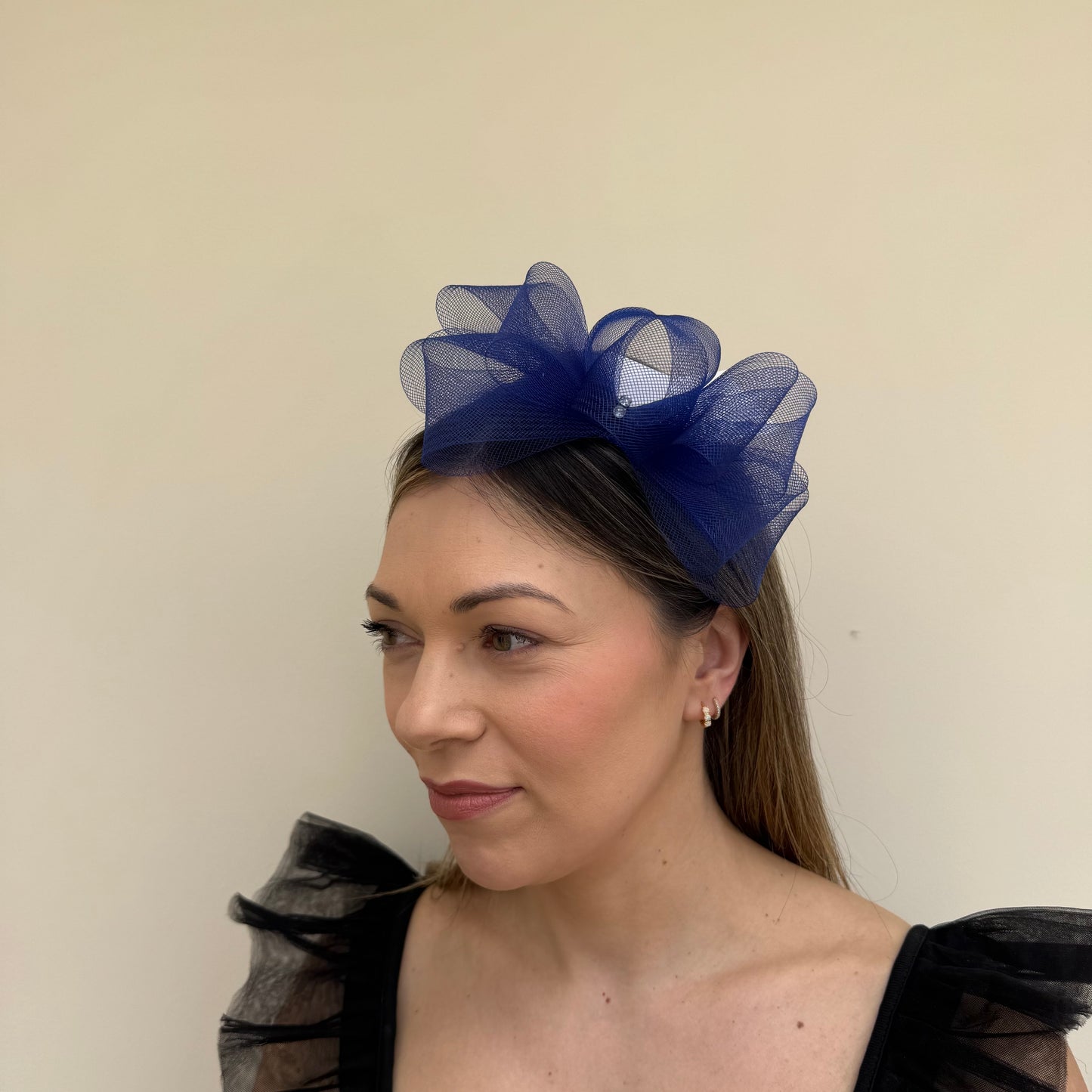 J Bees JB26/113 Cobalt Blue Fascinator with Sparkle