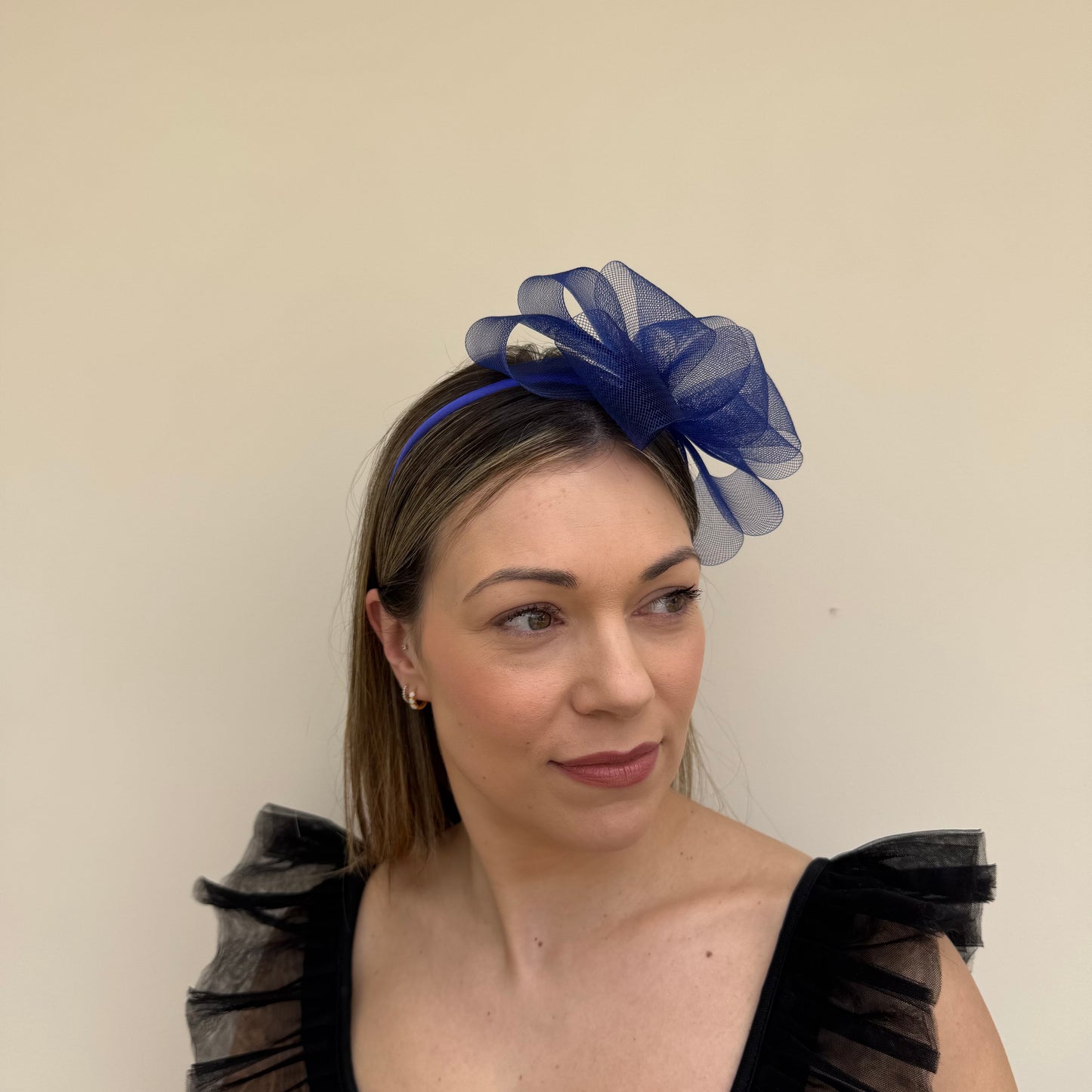 J Bees JB26/113 Cobalt Blue Fascinator with Sparkle