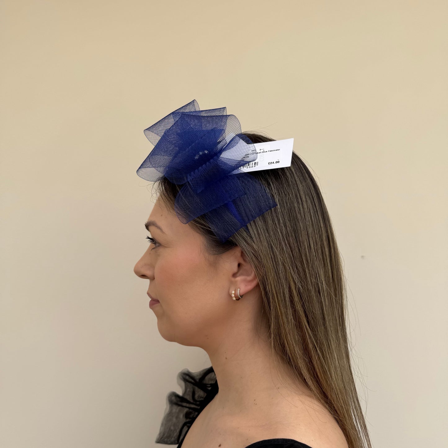 J Bees JB26/113 Cobalt Blue Fascinator with Sparkle