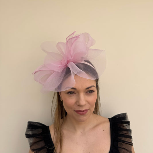 J Bees JB25/72 Peony Pink Mesh Fascinator