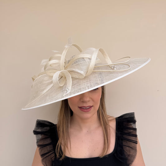 J Bees JB26/131 Ivory Hatinator with bead embellishment