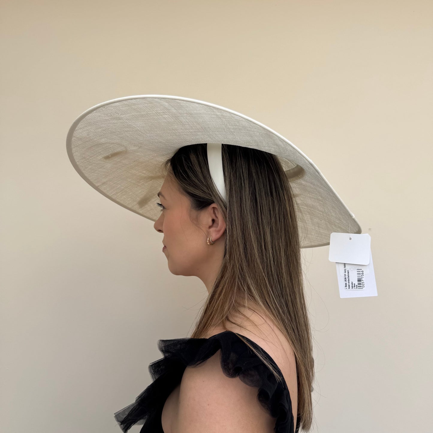 J Bees JB26/131 Ivory Hatinator with bead embellishment