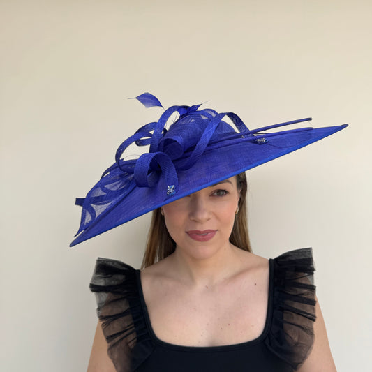 J Bees JB26/131 Cobalt Royal BlueHatinator with bead embellishment