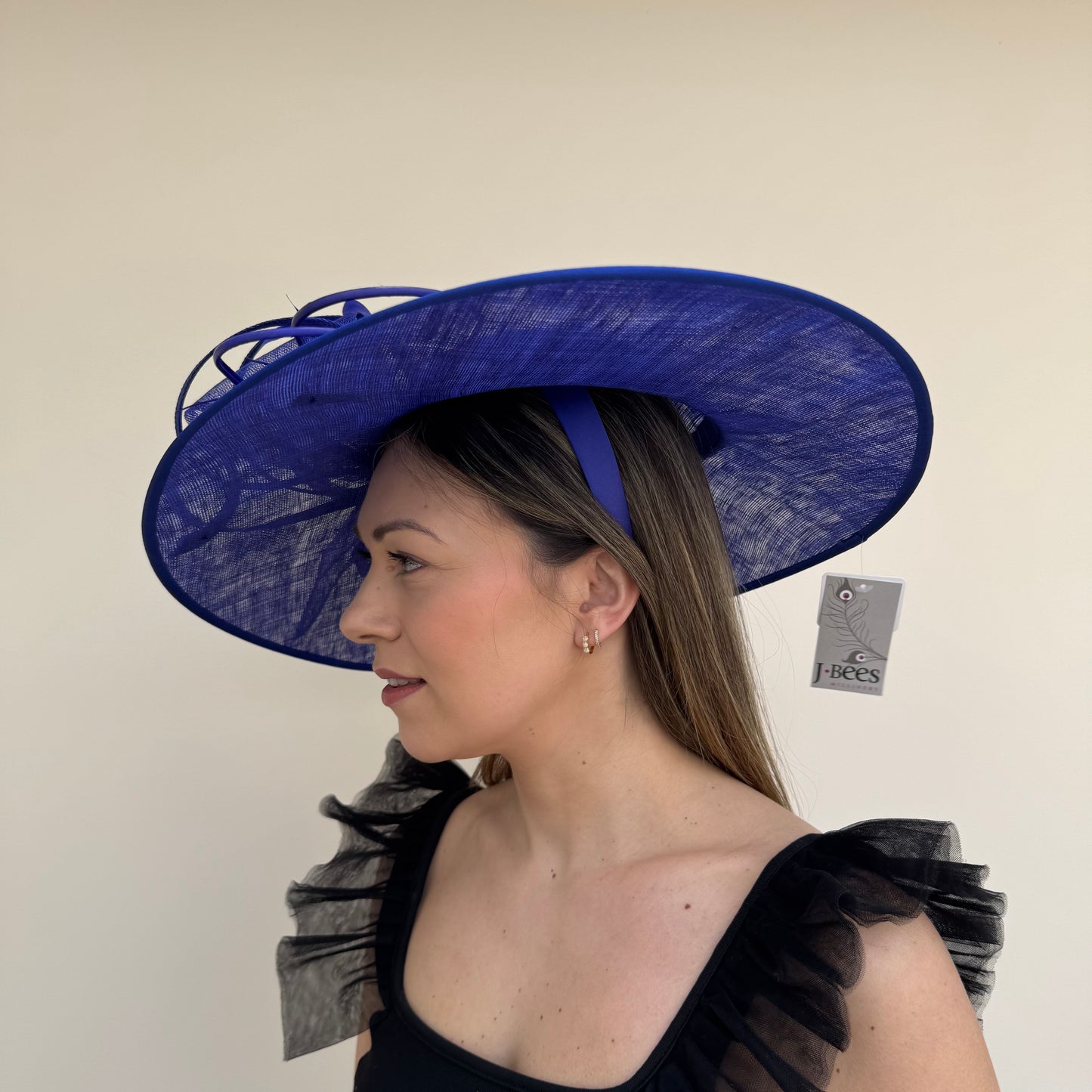 J Bees JB26/131 Cobalt Royal BlueHatinator with bead embellishment