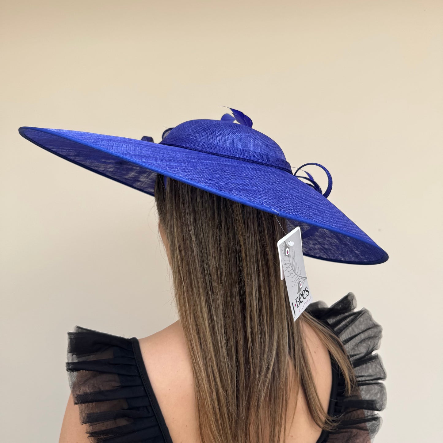 J Bees JB26/131 Cobalt Royal BlueHatinator with bead embellishment