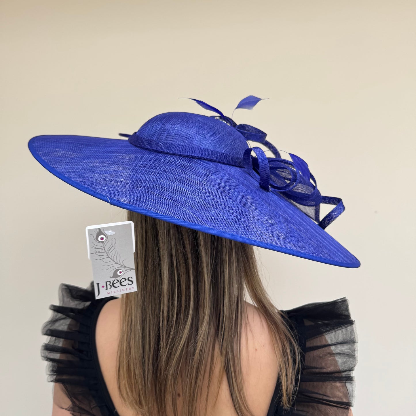 J Bees JB26/131 Cobalt Royal BlueHatinator with bead embellishment