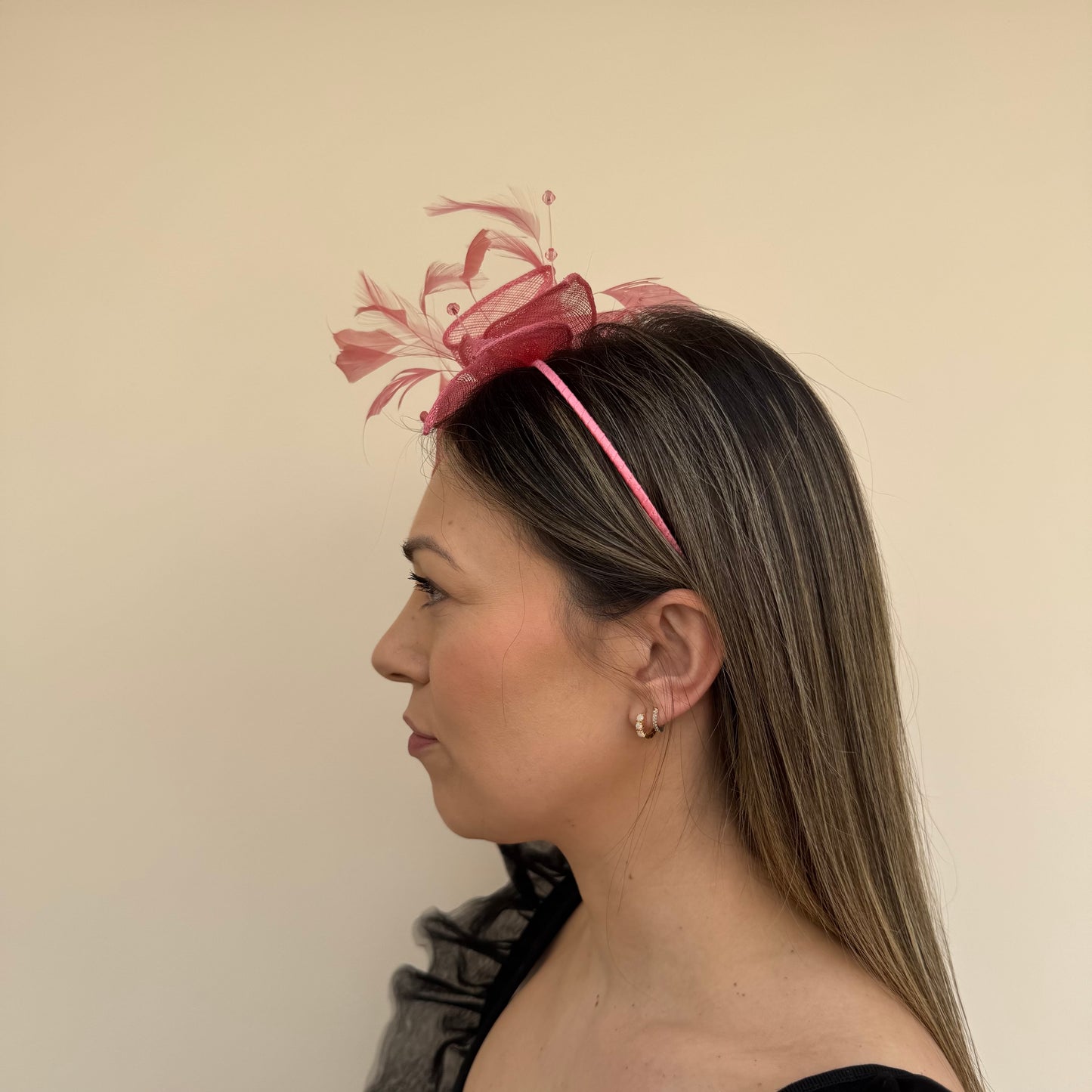 J Bees JB23/318 Coral Pink Fascinator