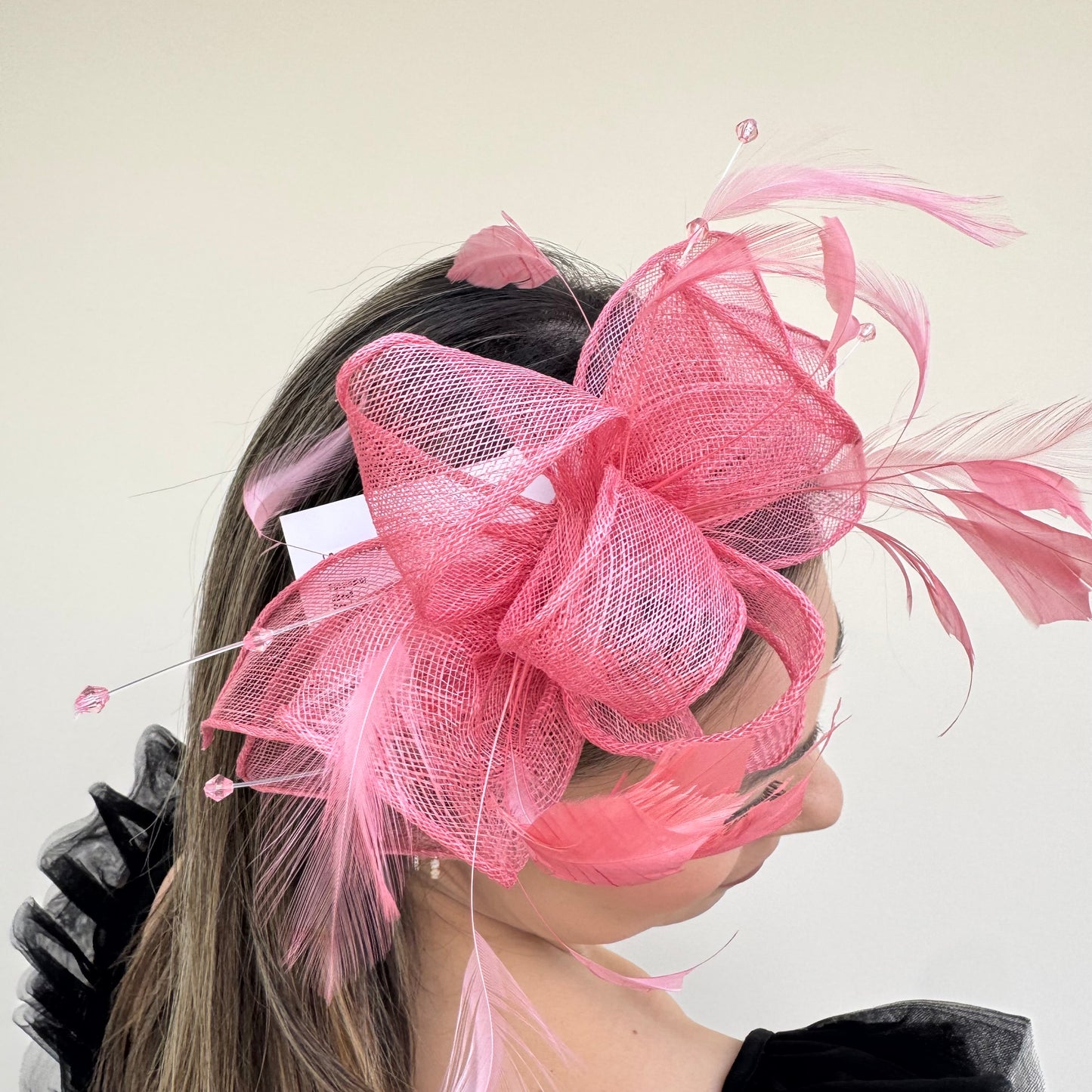 J Bees JB23/318 Coral Pink Fascinator