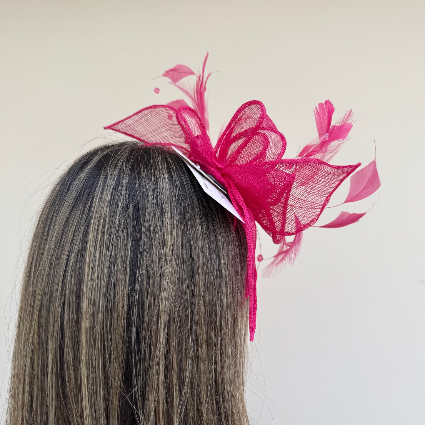 J Bees JB23/318 Carmine Pink Fascinator