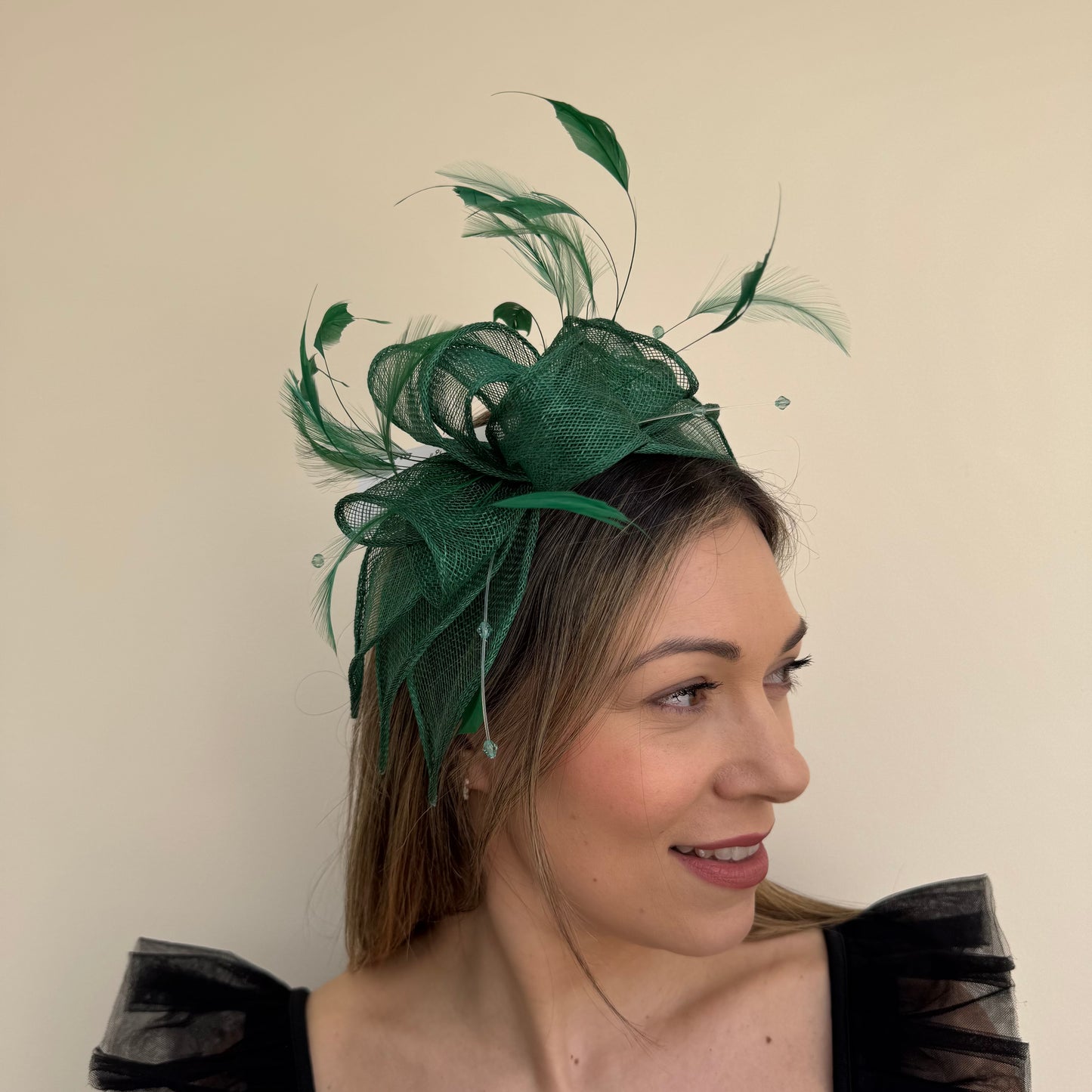 J Bees JB23/318 Emerald Green Fascinator