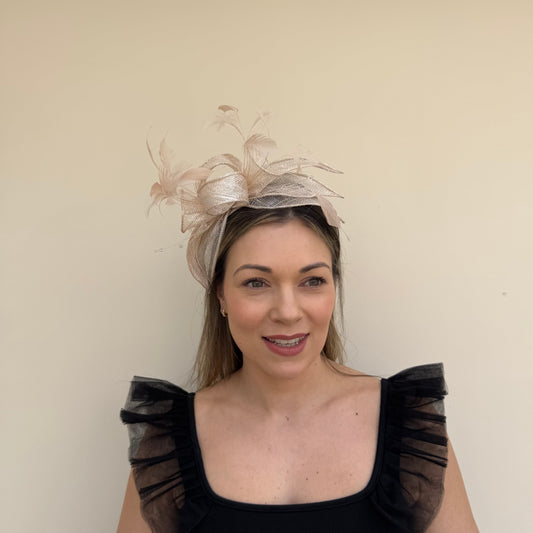 J Bees JB23/318 Pink Lurex Fascinator