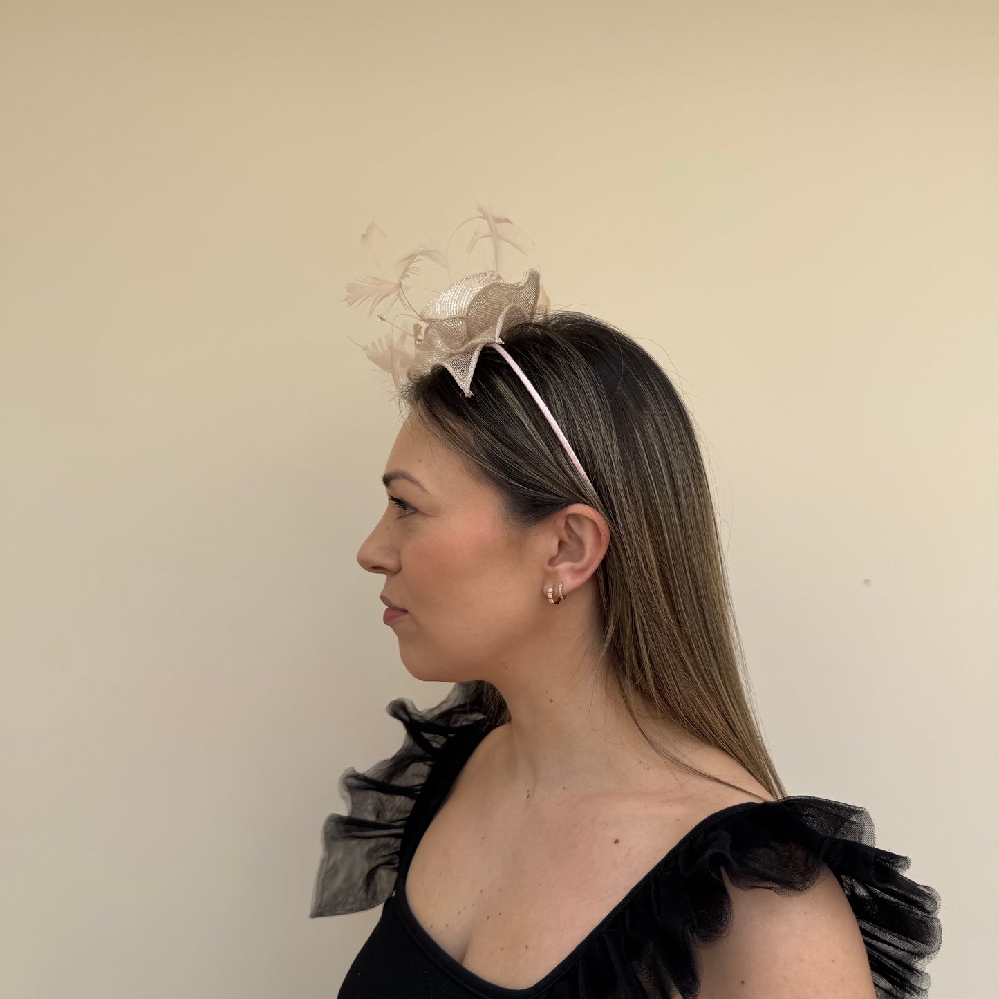 J Bees JB23/318 Pink Lurex Fascinator