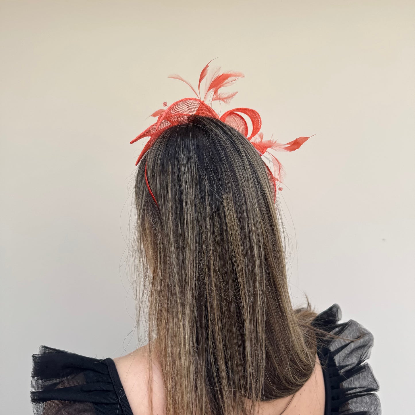 J Bees JB23/318 Papaya Orange Fascinator
