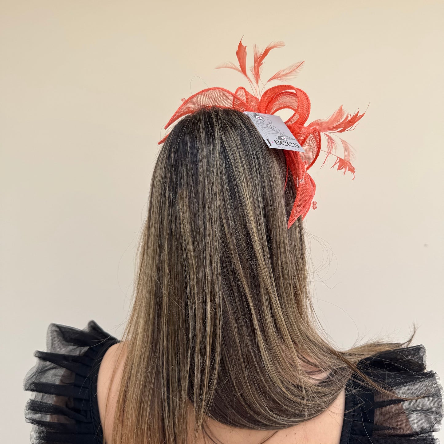 J Bees JB23/318 Papaya Orange Fascinator