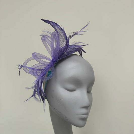 Max and Ellie CF8 Purple Fascinator