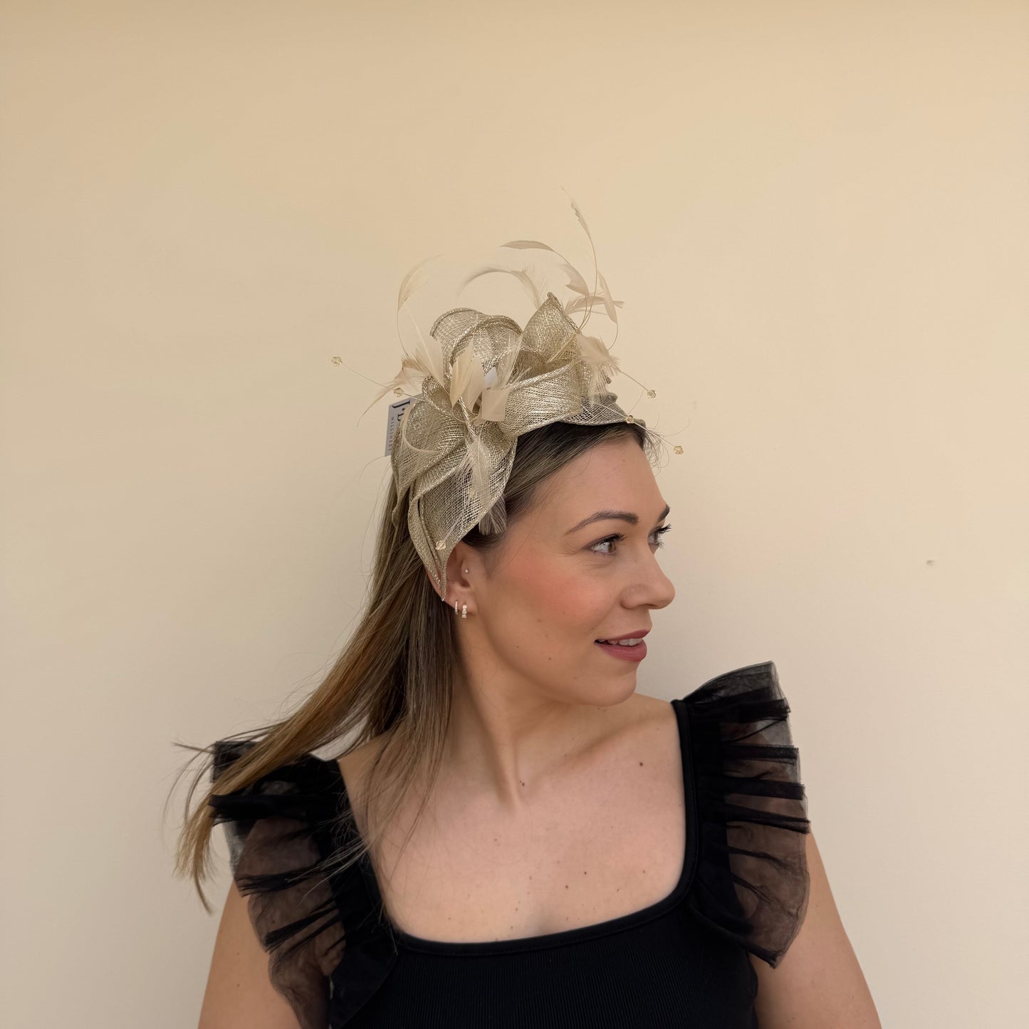 J Bees JB23/318 Gold/Silver Lurex Fascinator