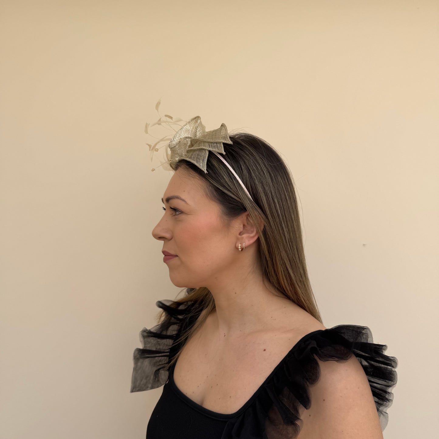 J Bees JB23/318 Gold/Silver Lurex Fascinator