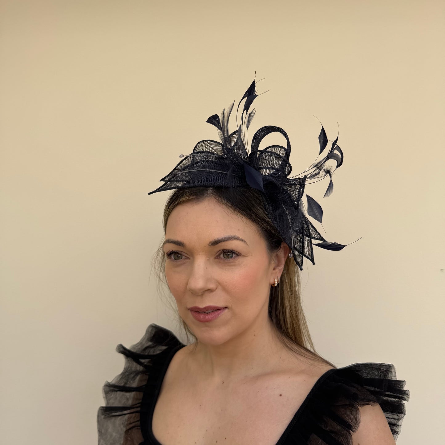 J Bees JB23/318 Navy Blue Fascinator