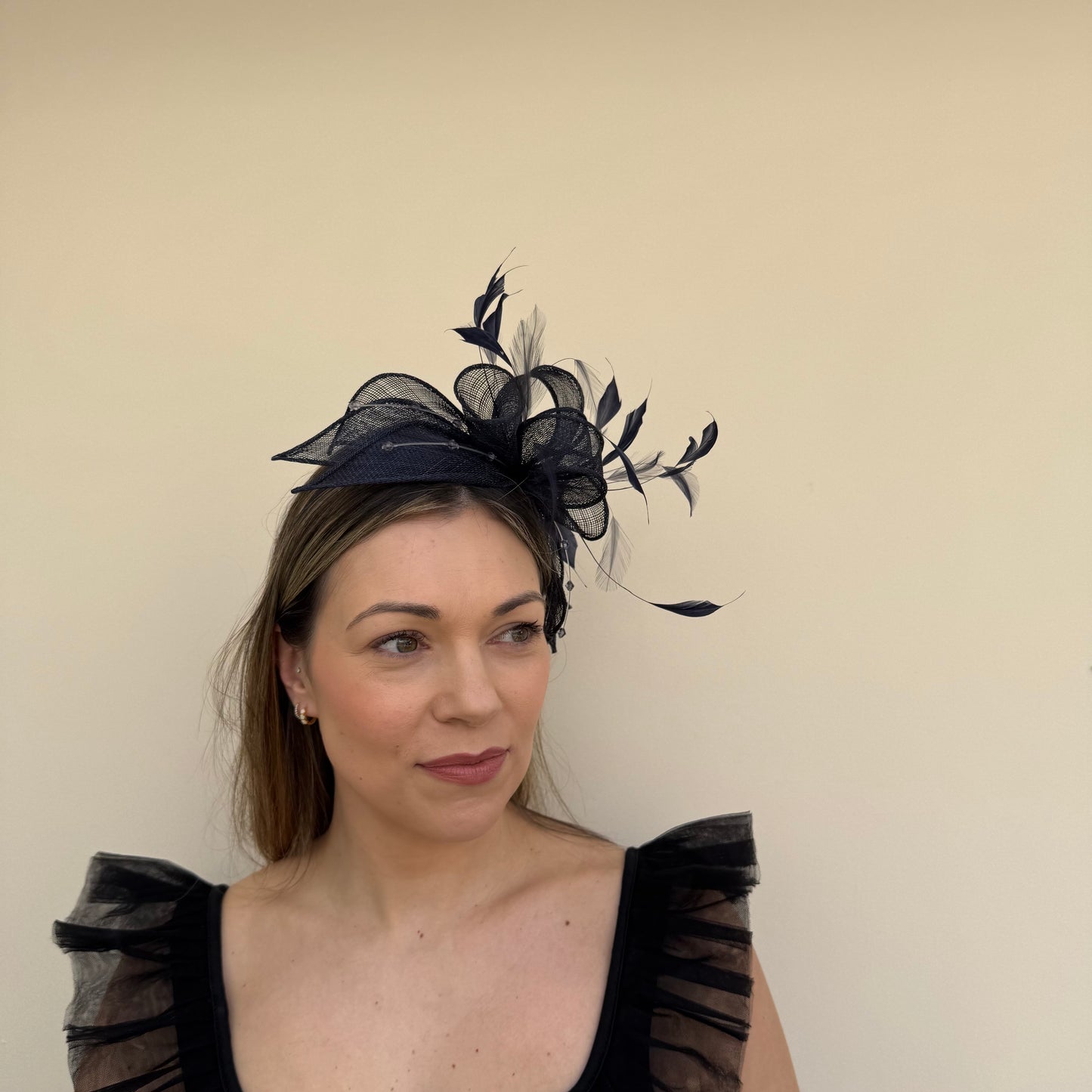 J Bees JB23/318 Navy Blue Fascinator