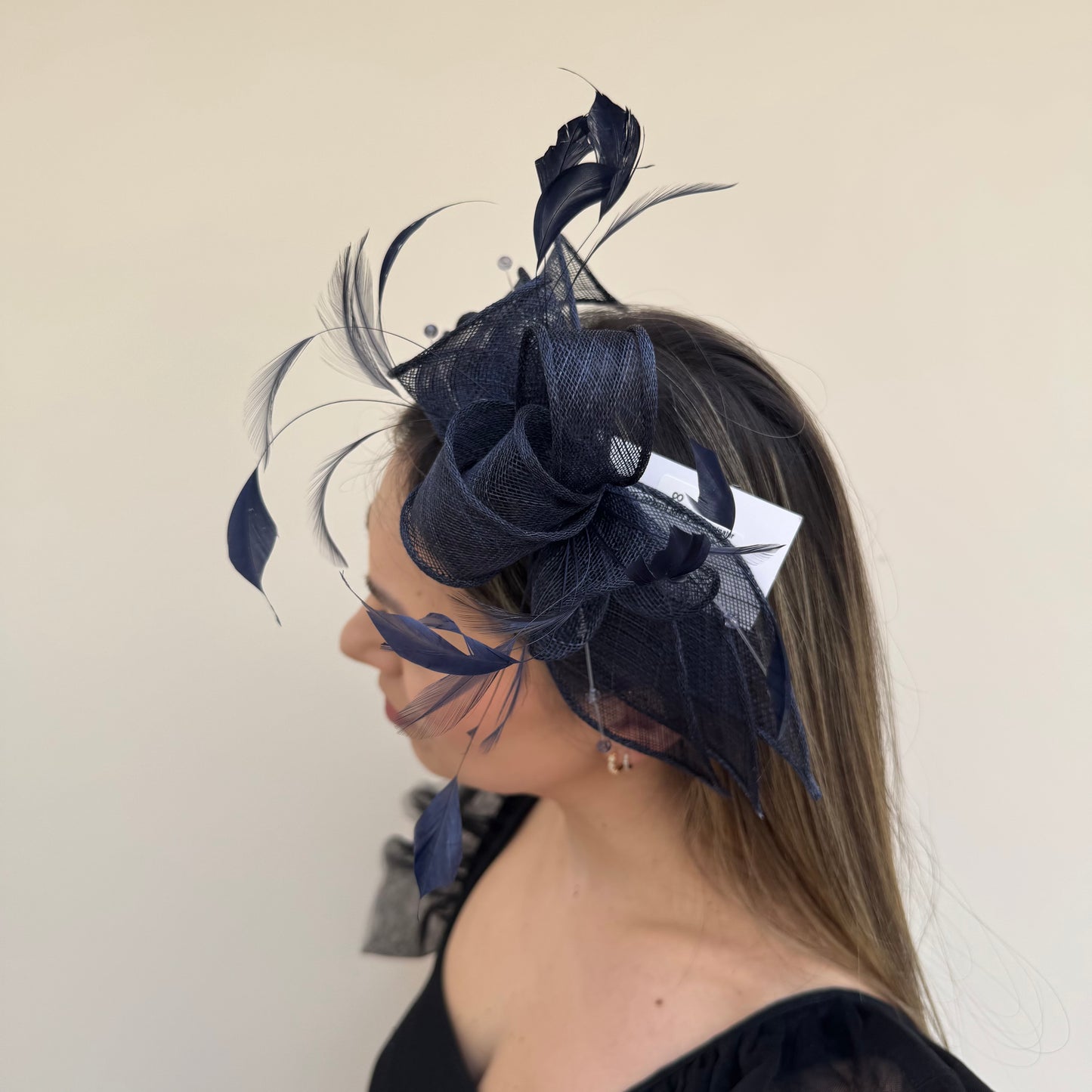 J Bees JB23/318 Navy Blue Fascinator