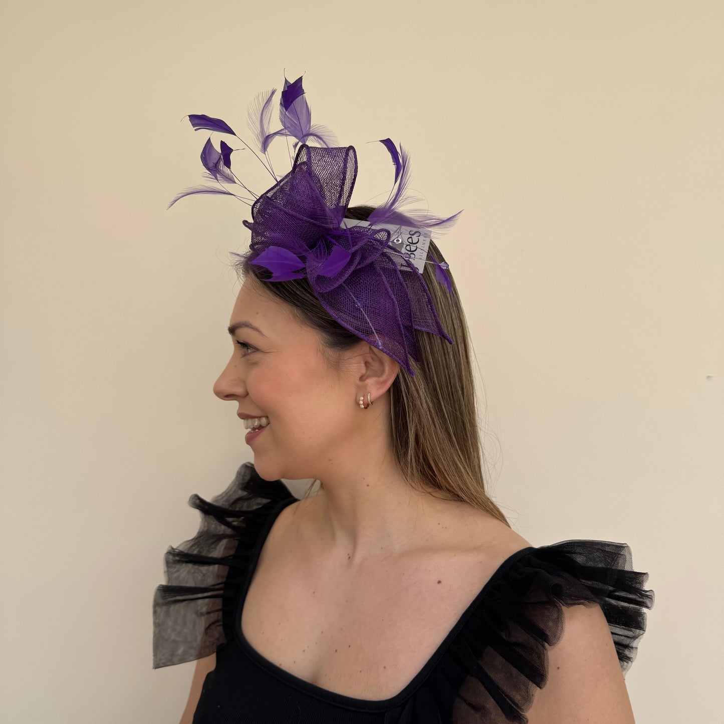 J Bees JB23/318 Purple Fascinator