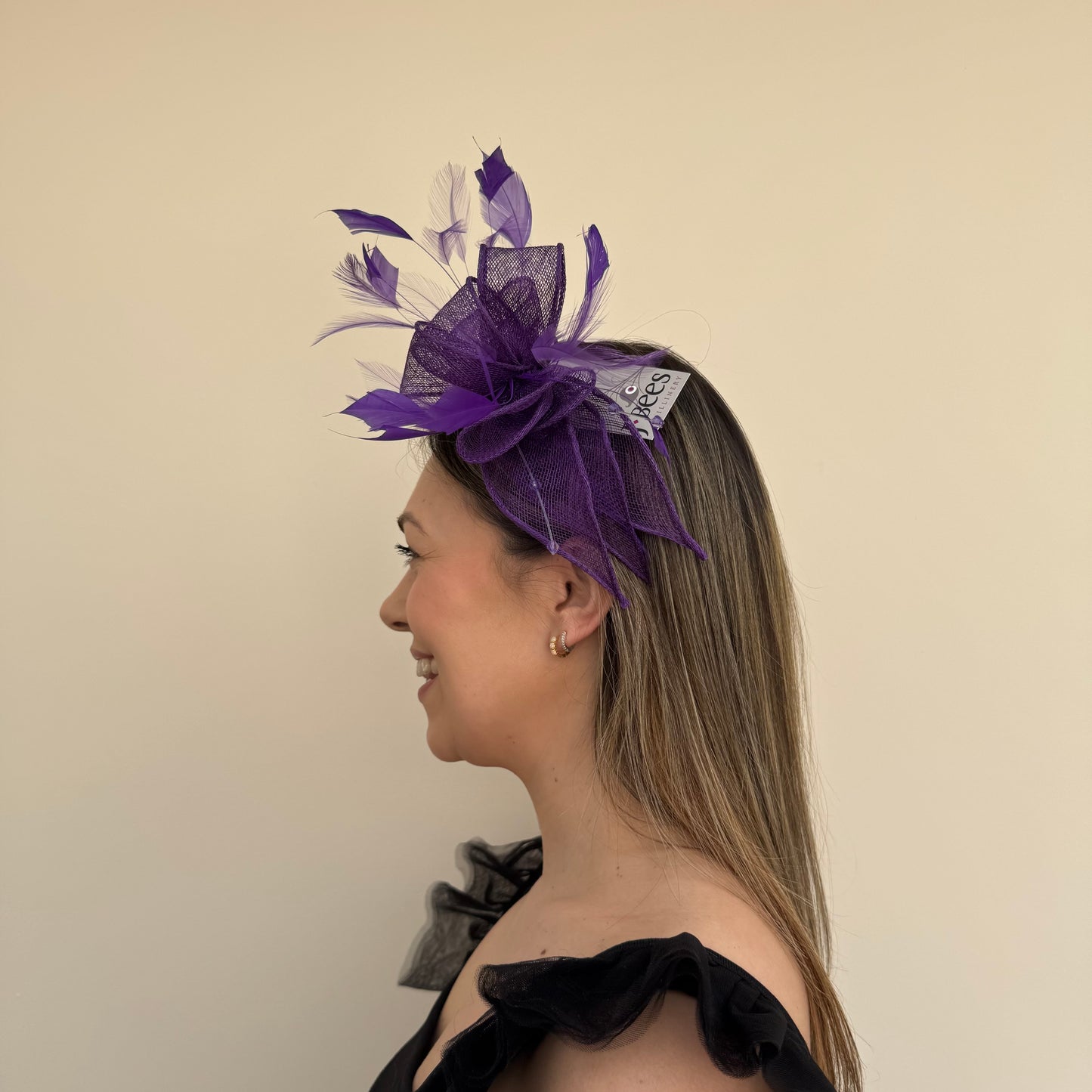 J Bees JB23/318 Purple Fascinator