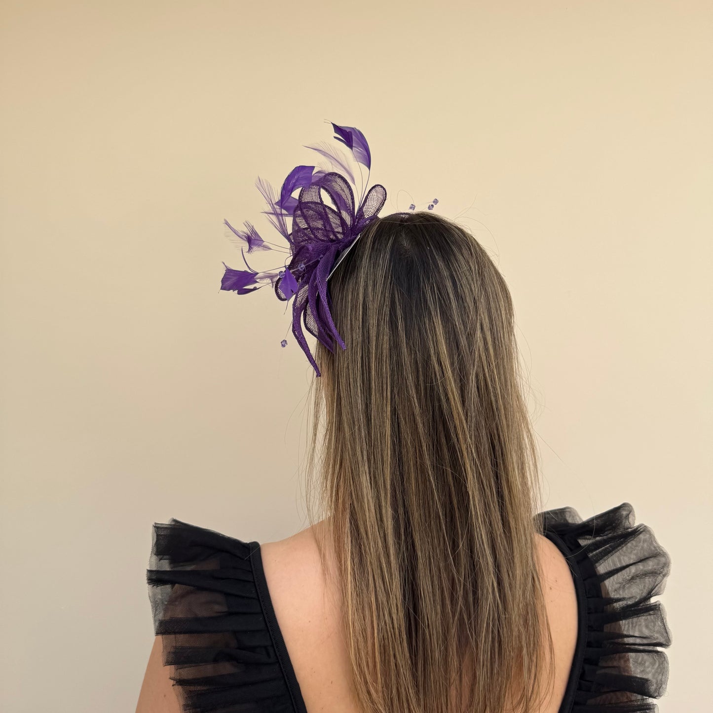 J Bees JB23/318 Purple Fascinator