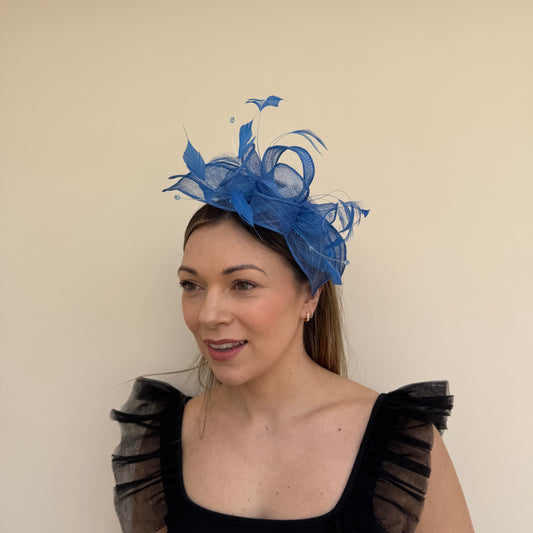 J Bees JB23/318 Azure Blue Fascinator