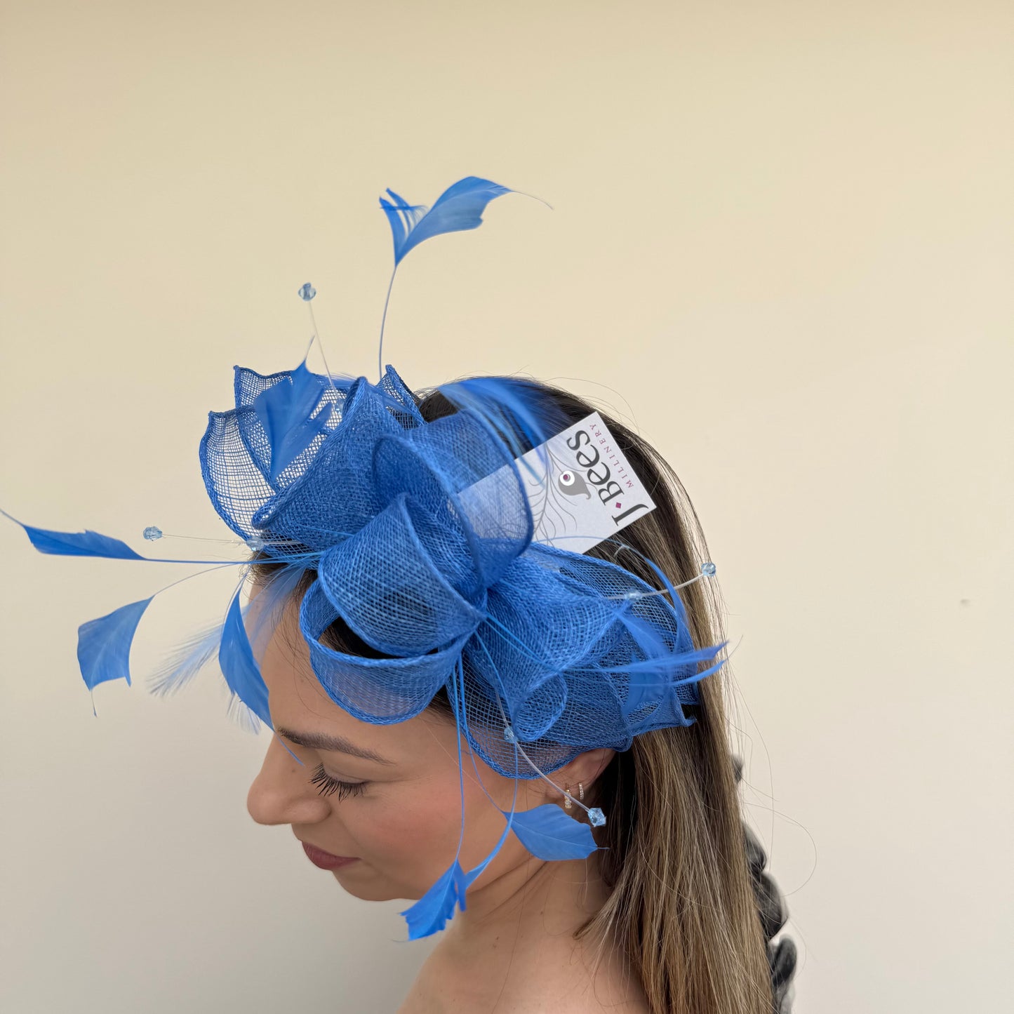 J Bees JB23/318 Azure Blue Fascinator