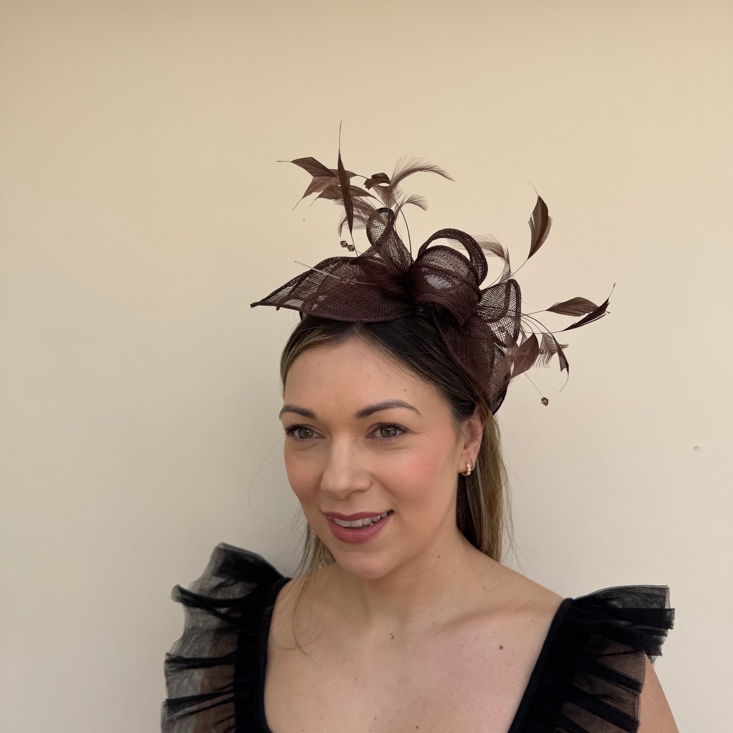 J Bees JB23/318 Chocolate Brown Fascinator