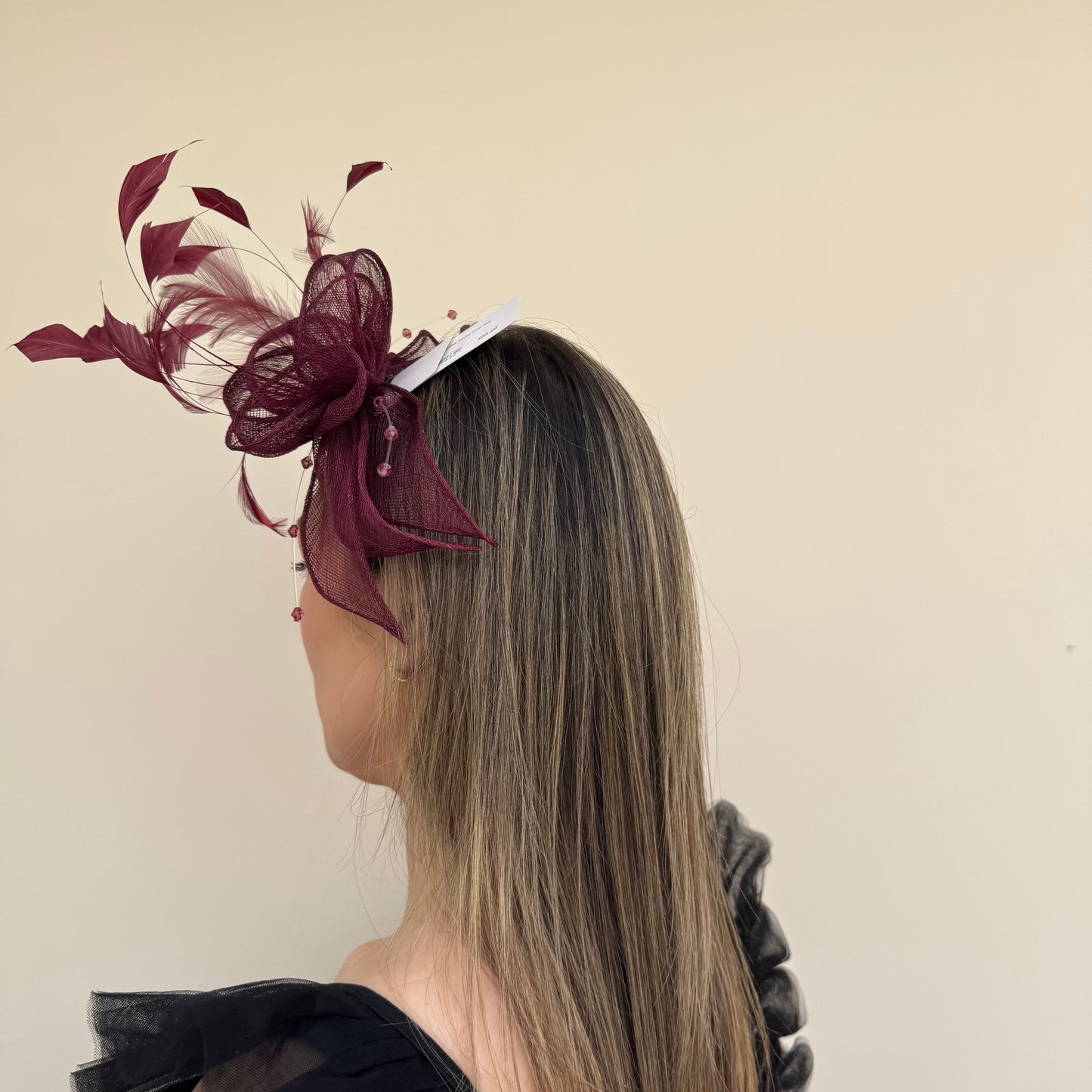 J Bees JB23/318 Rouge Deep Red Fascinator
