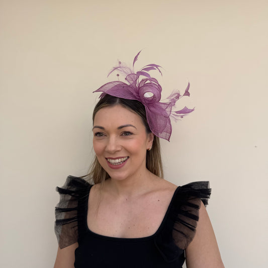 J Bees JB23/318 Tulip Pink/Purple Fascinator