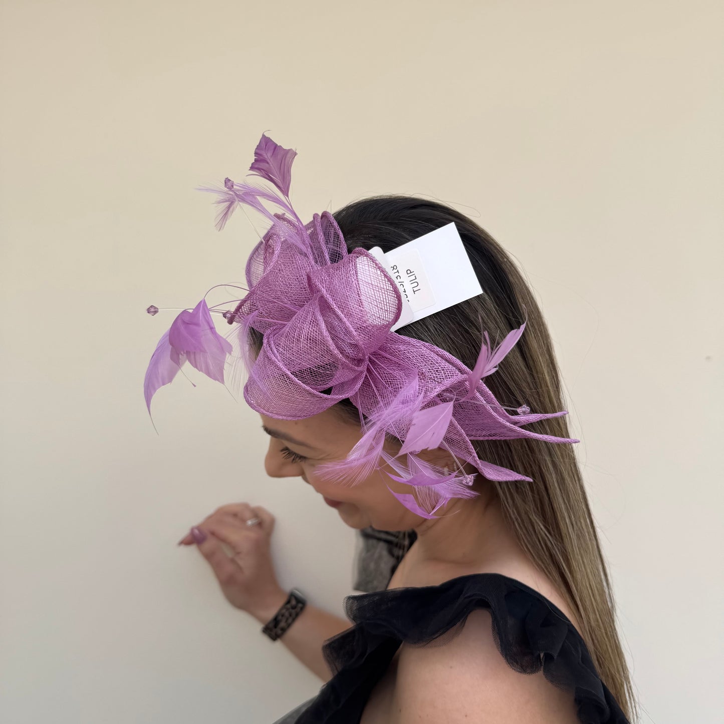 J Bees JB23/318 Tulip Pink/Purple Fascinator