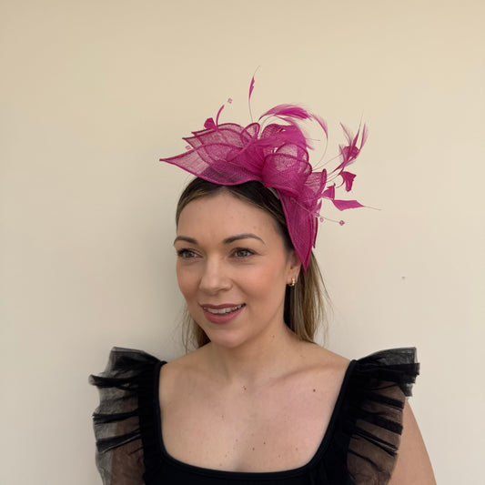 J Bees JB23/318 Magenta Pink Fascinator