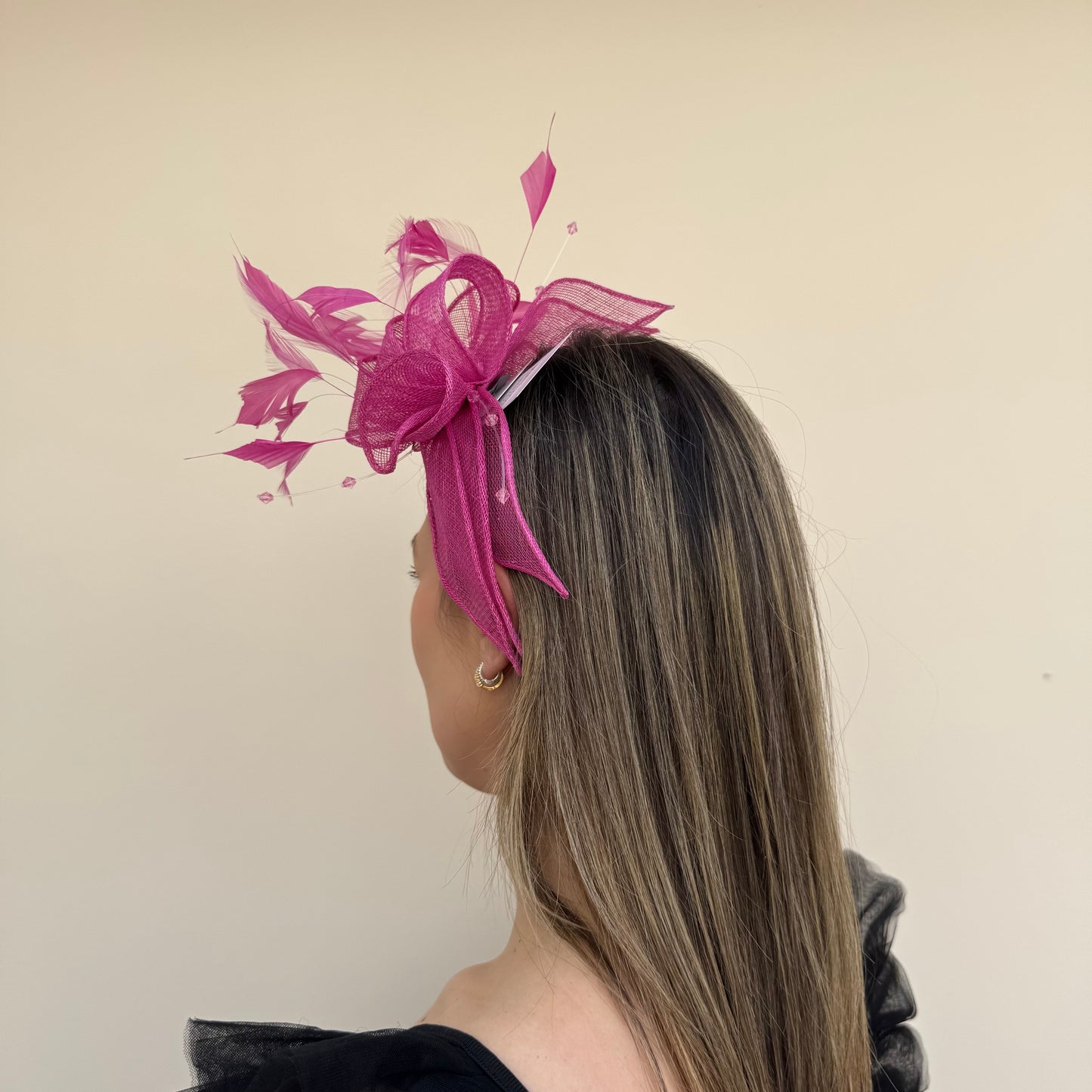 J Bees JB23/318 Magenta Pink Fascinator
