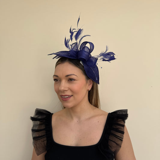 J Bees JB23/318 Midnight Blue Fascinator