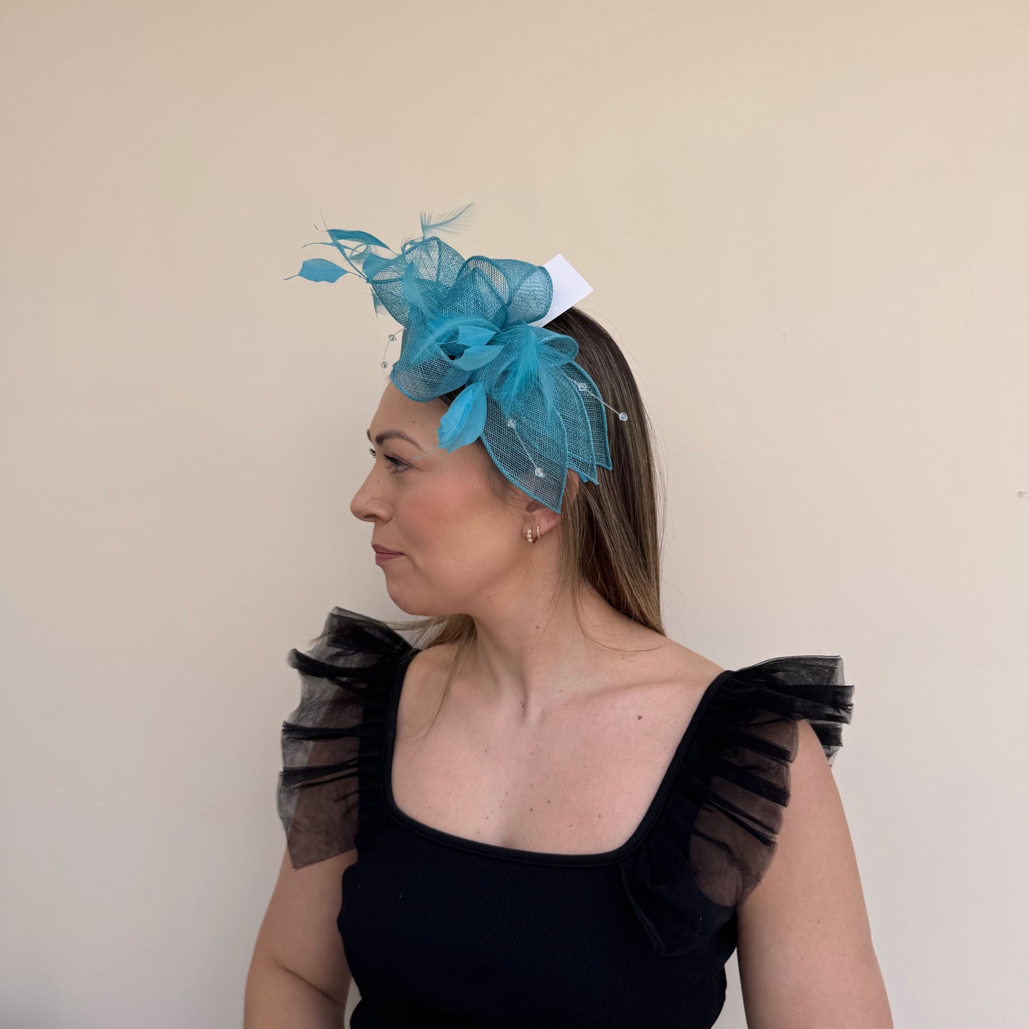 J Bees JB23/318 Turquoise Blue Fascinator