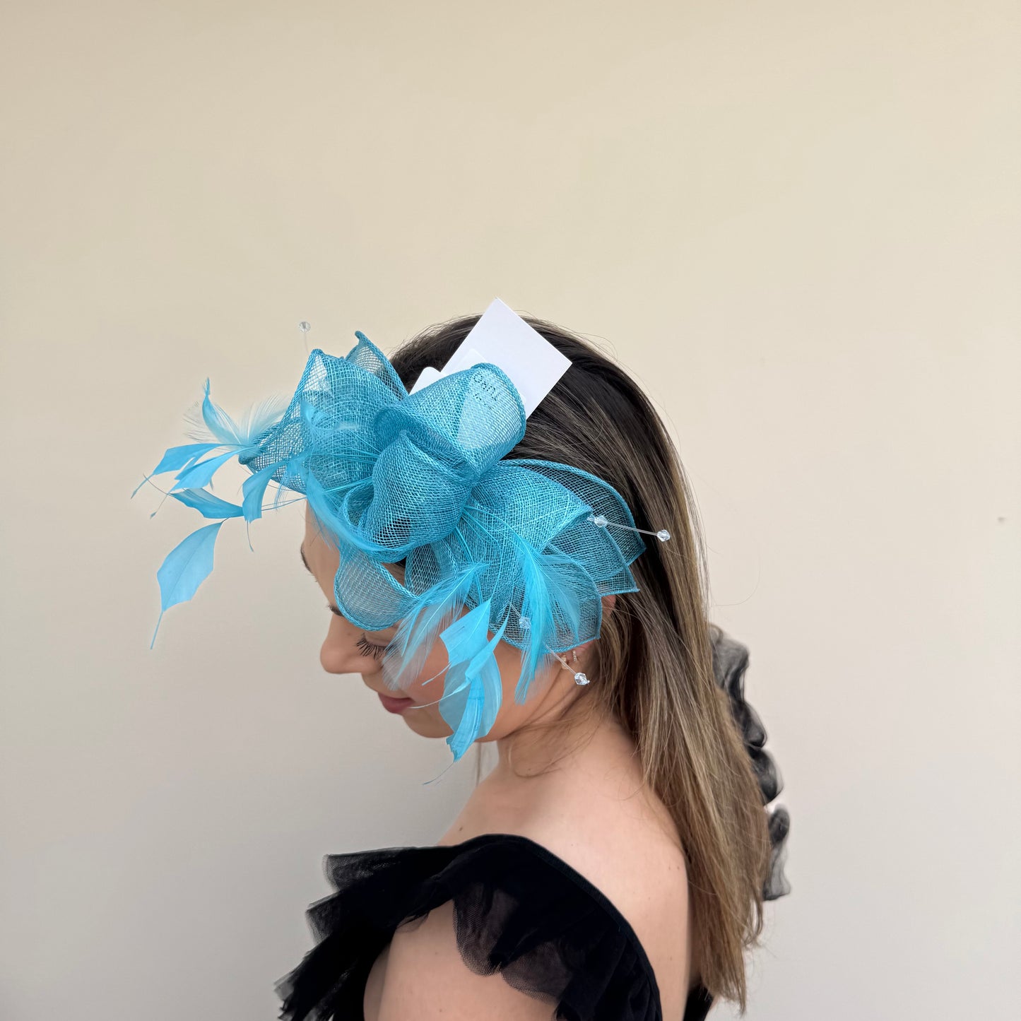 J Bees JB23/318 Turquoise Blue Fascinator
