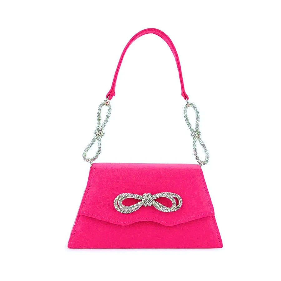 Koko Fuchsia Pink Suedette Shoulder Bag