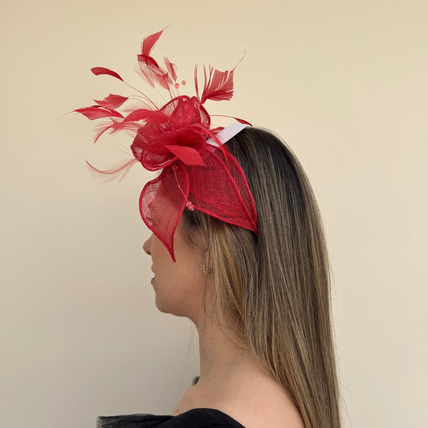J Bees JB23/318 Poppy Red Fascinator