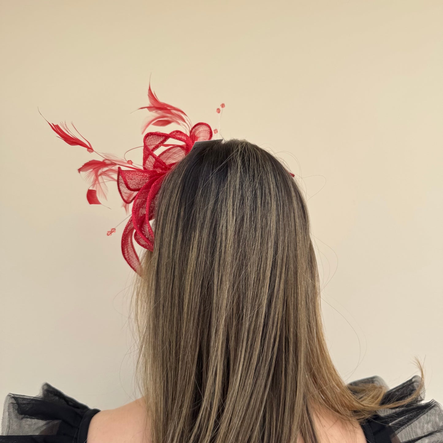J Bees JB23/318 Poppy Red Fascinator