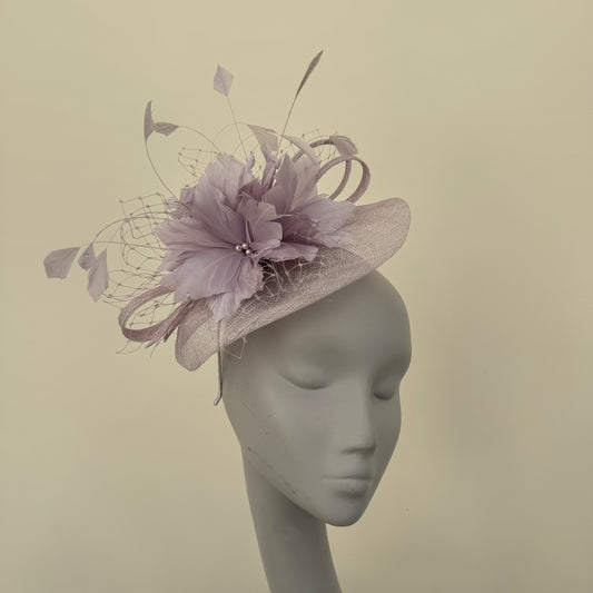 JBees JB18/040 in Purples - Fascinator with Feathers