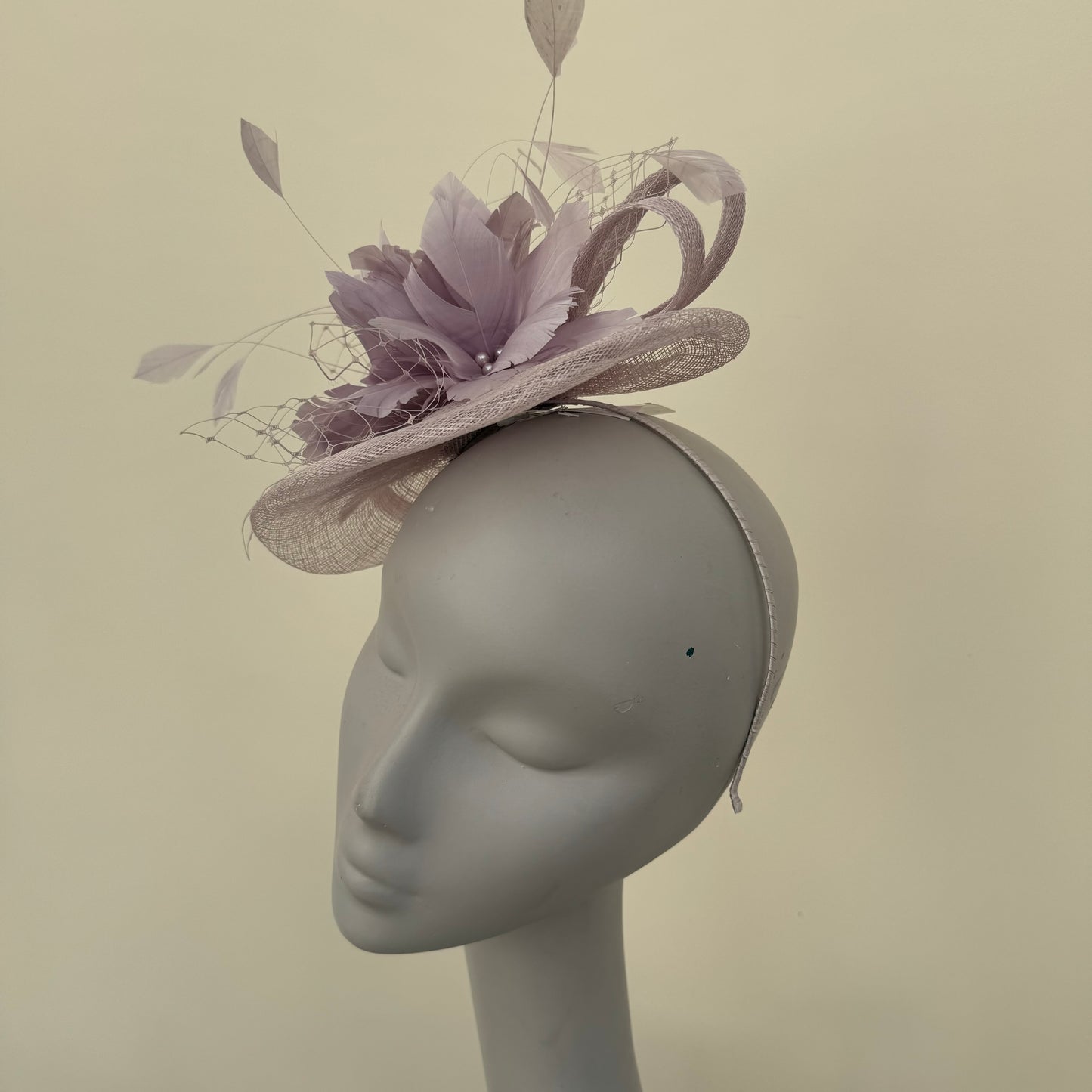 JBees JB18/040 in Purples - Fascinator with Feathers