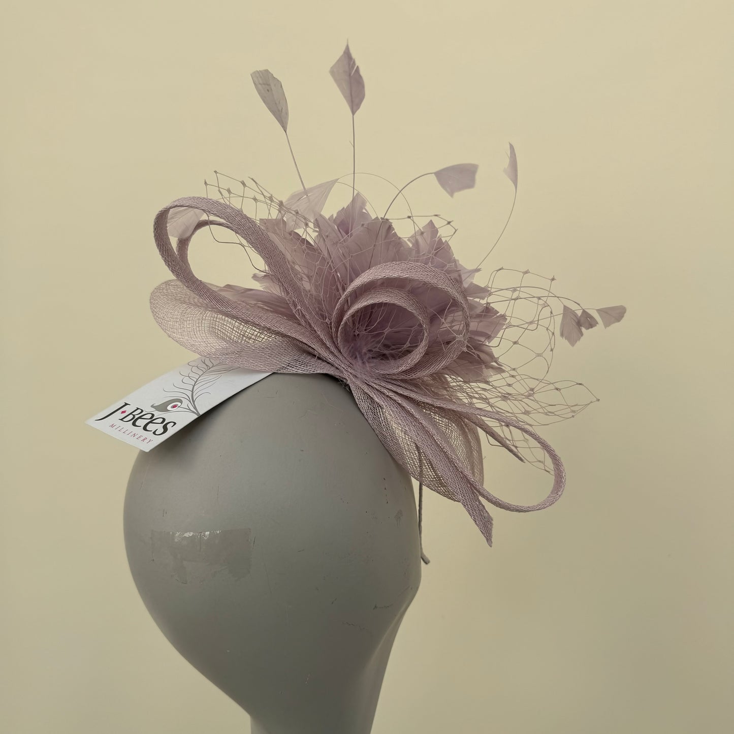 JBees JB18/040 in Purples - Fascinator with Feathers