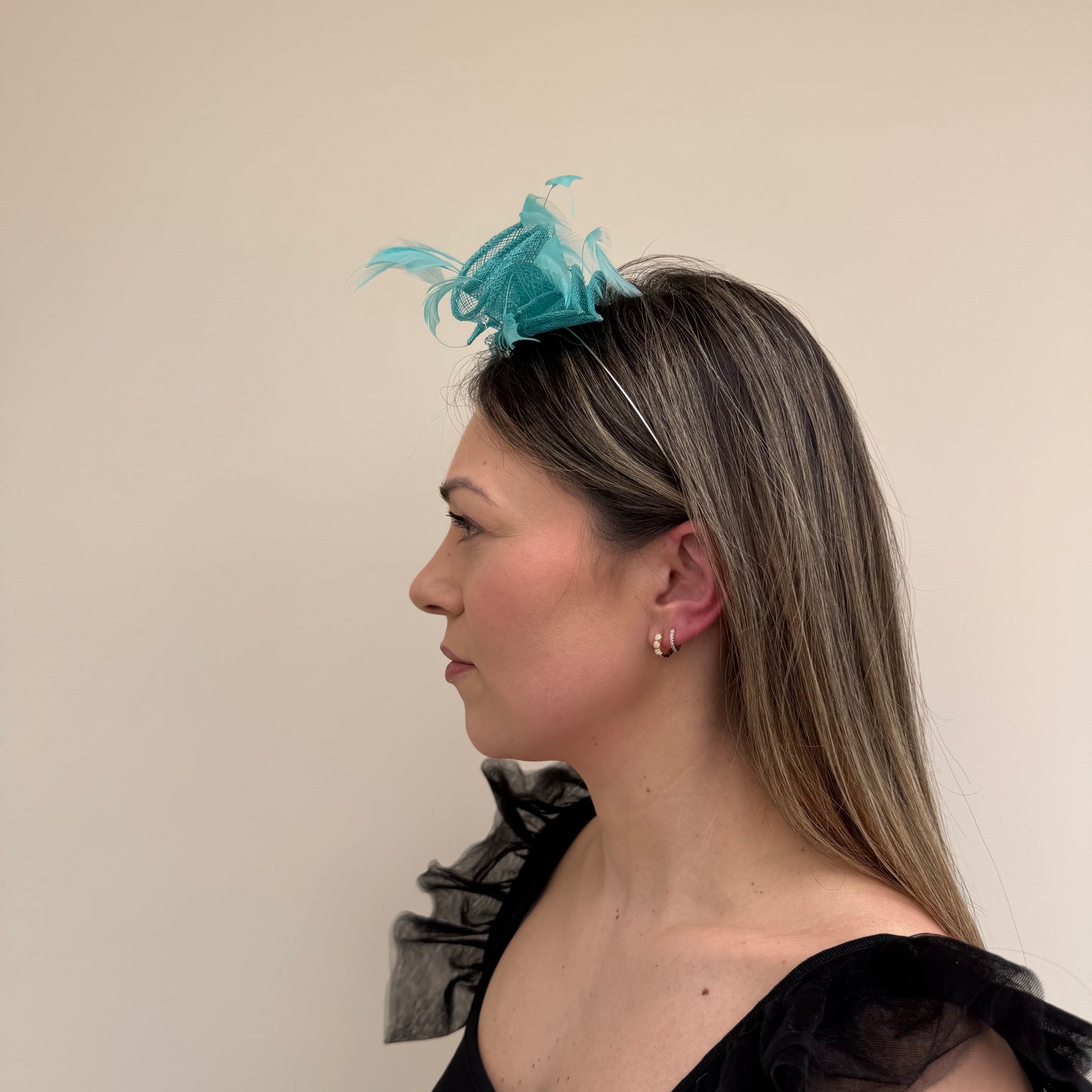 Max and Ellie CF1 Lagoon Blue Fascinator