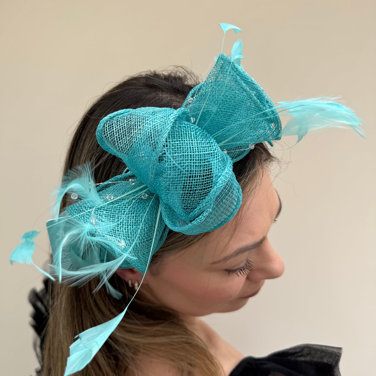 Max and Ellie CF1 Lagoon Blue Fascinator